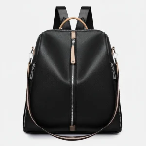 Petit sac à dos cuir véritable femme noir - Vue 1 - petit sac à dos