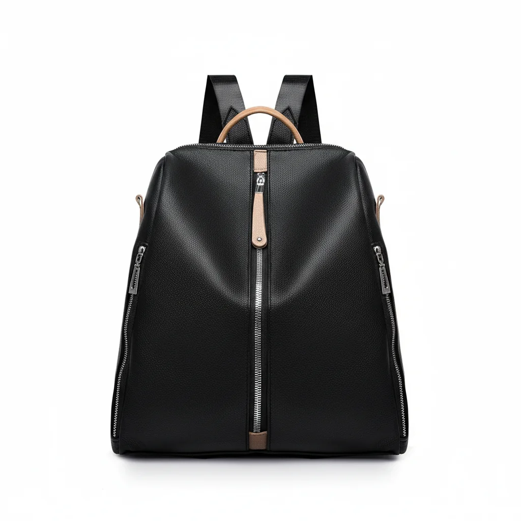 Petit sac à dos cuir véritable femme noir - Vue 4 - petit sac à dos