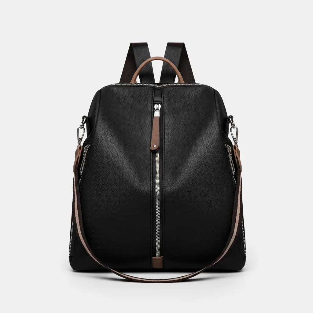 Petit sac à dos cuir véritable femme noir - Vue 6 - petit sac à dos