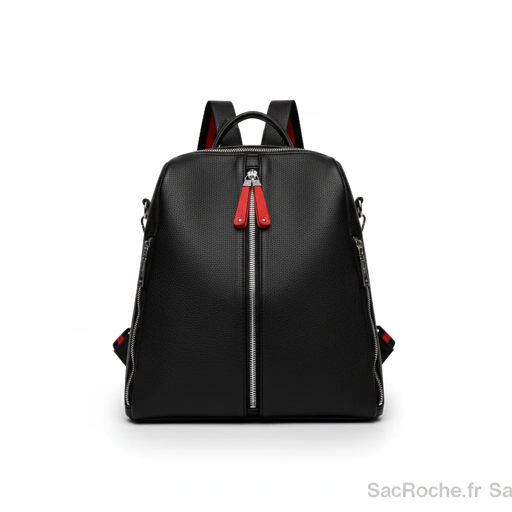 Petit sac à dos cuir véritable femme noir - Vue 7 - petit sac à dos