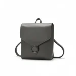 Petit sac à dos cuir véritable gris - Vue 1 - petit sac à dos