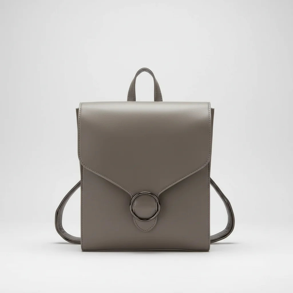 Petit sac à dos cuir véritable gris - Vue 7 - petit sac à dos