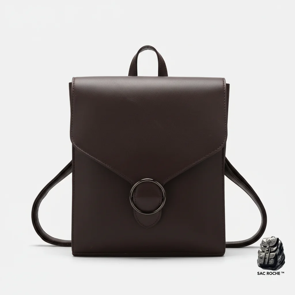 Petit sac à dos cuir véritable gris - Vue 8 - petit sac à dos