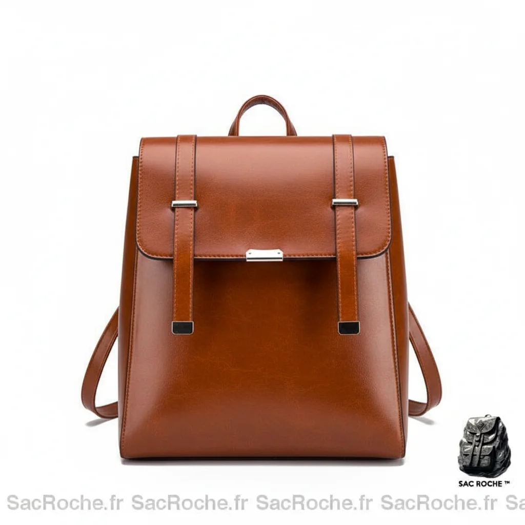 Petit sac à dos cuir verni vintage - Vue 2 - petit sac à dos