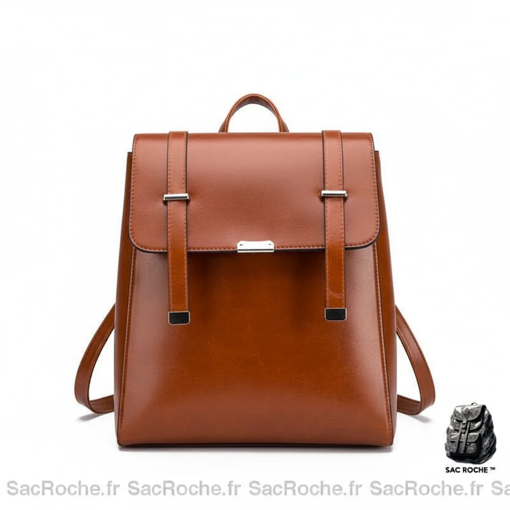 Petit sac à dos cuir verni vintage - Vue 3 - petit sac à dos