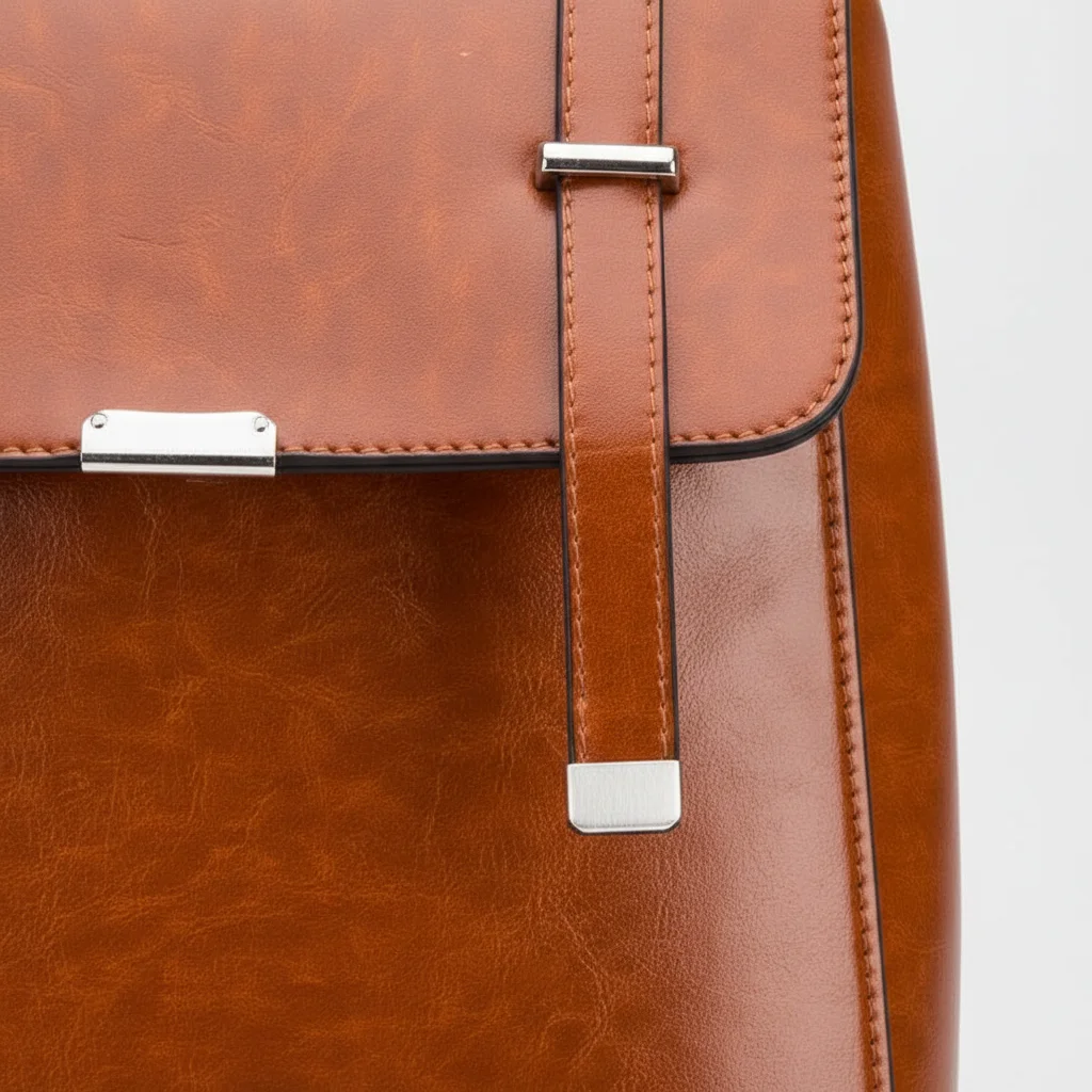 Petit sac à dos cuir verni vintage - Vue 4 - petit sac à dos