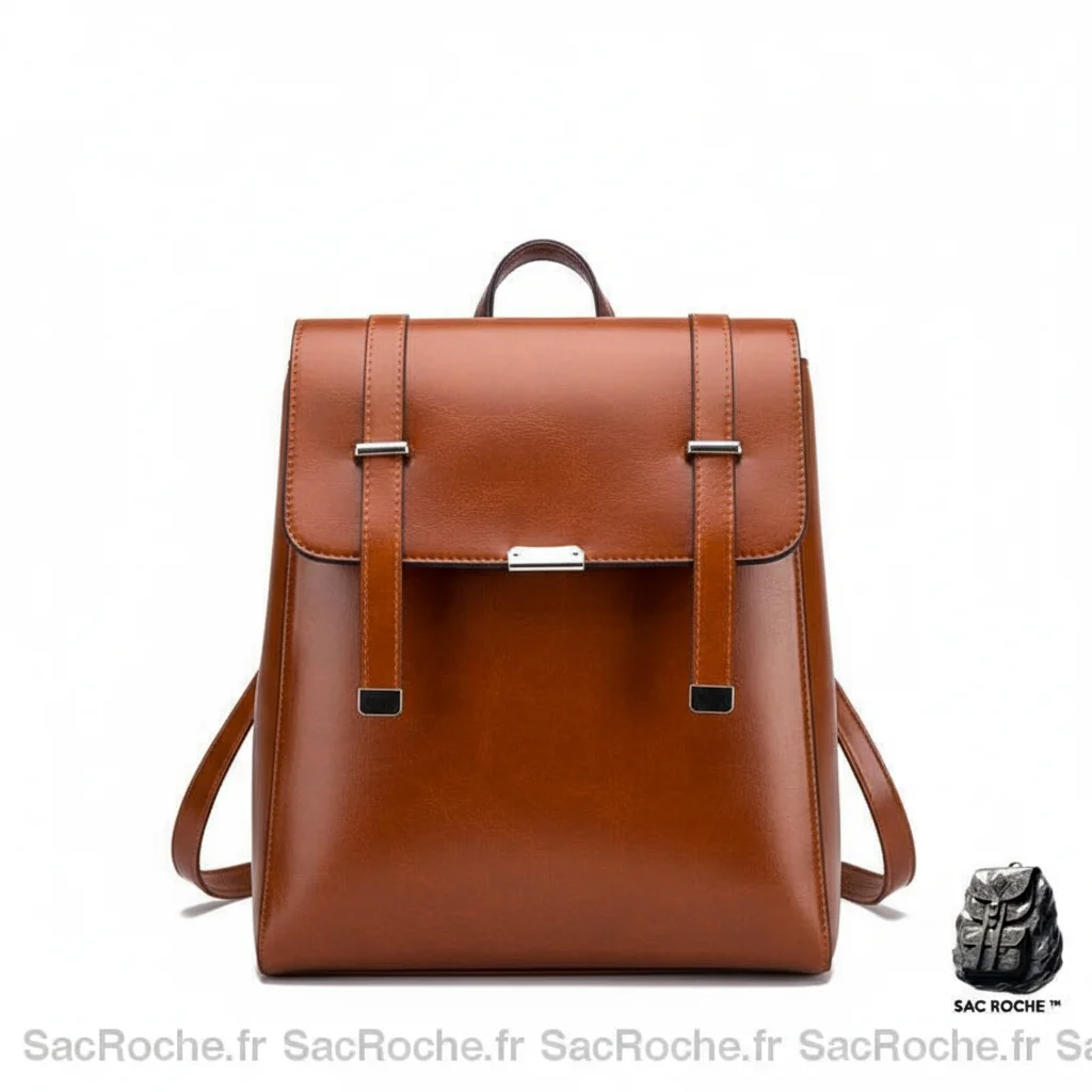 Petit sac à dos cuir verni vintage - Vue 5 - petit sac à dos