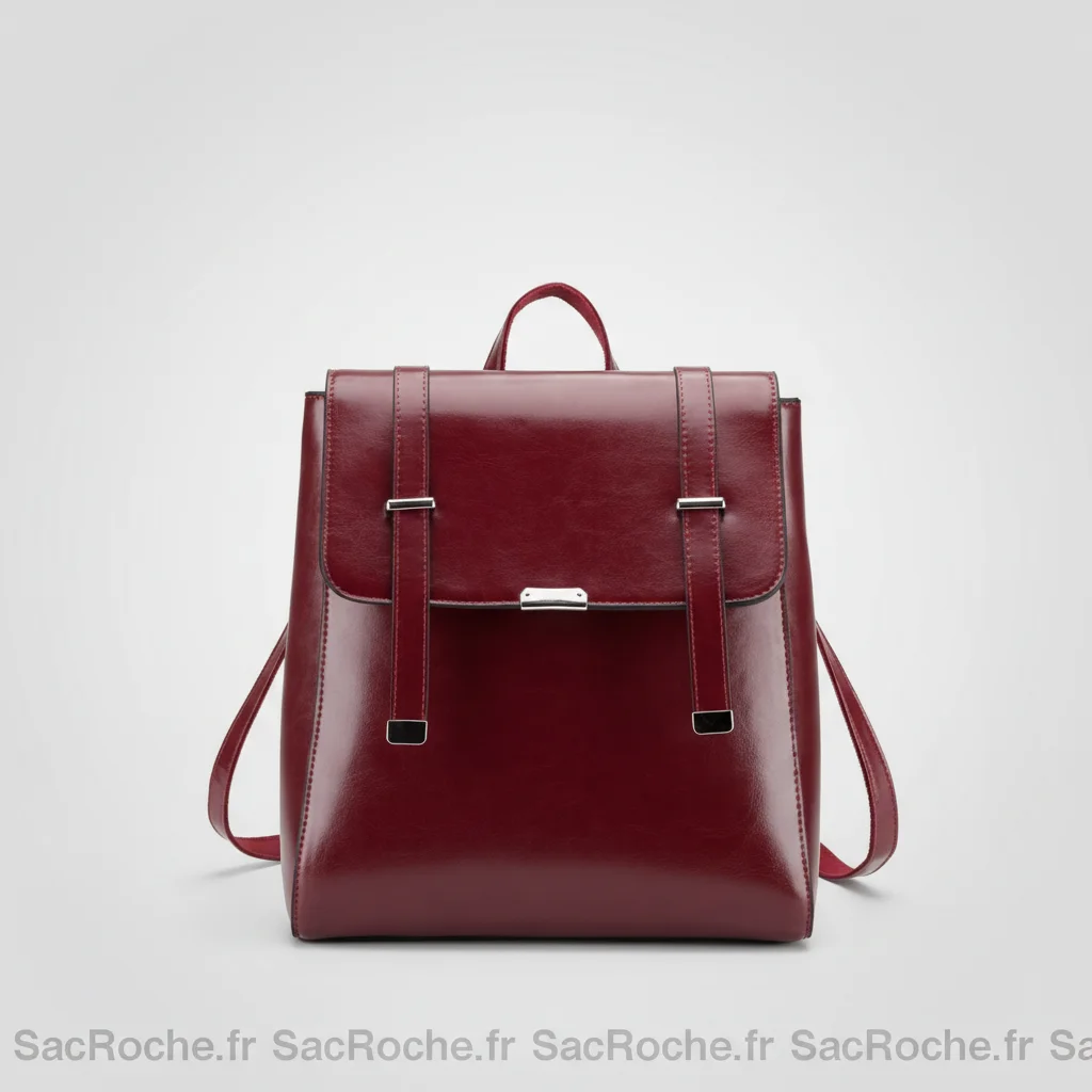 Petit sac à dos cuir verni vintage - Vue 6 - petit sac à dos