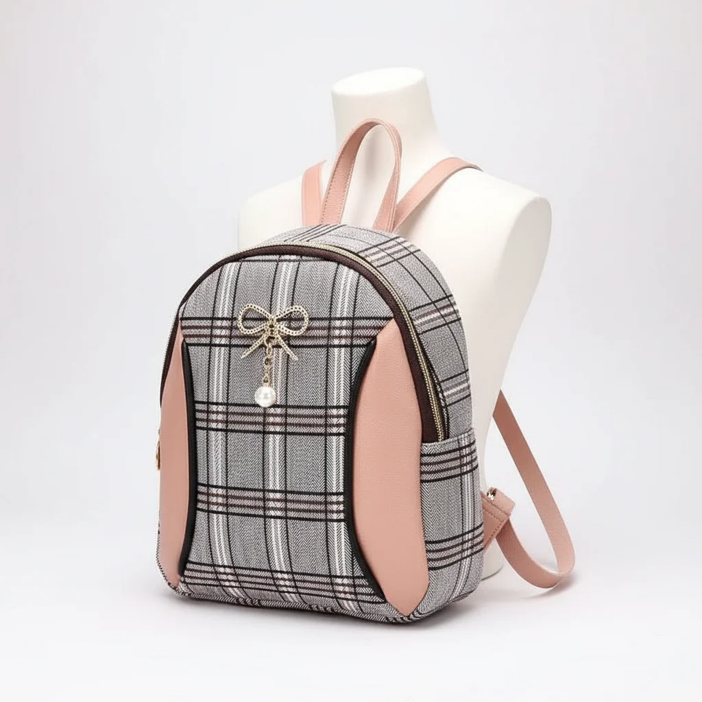 Petit sac à dos femme à carreaux - Vue 5 - petit sac à dos