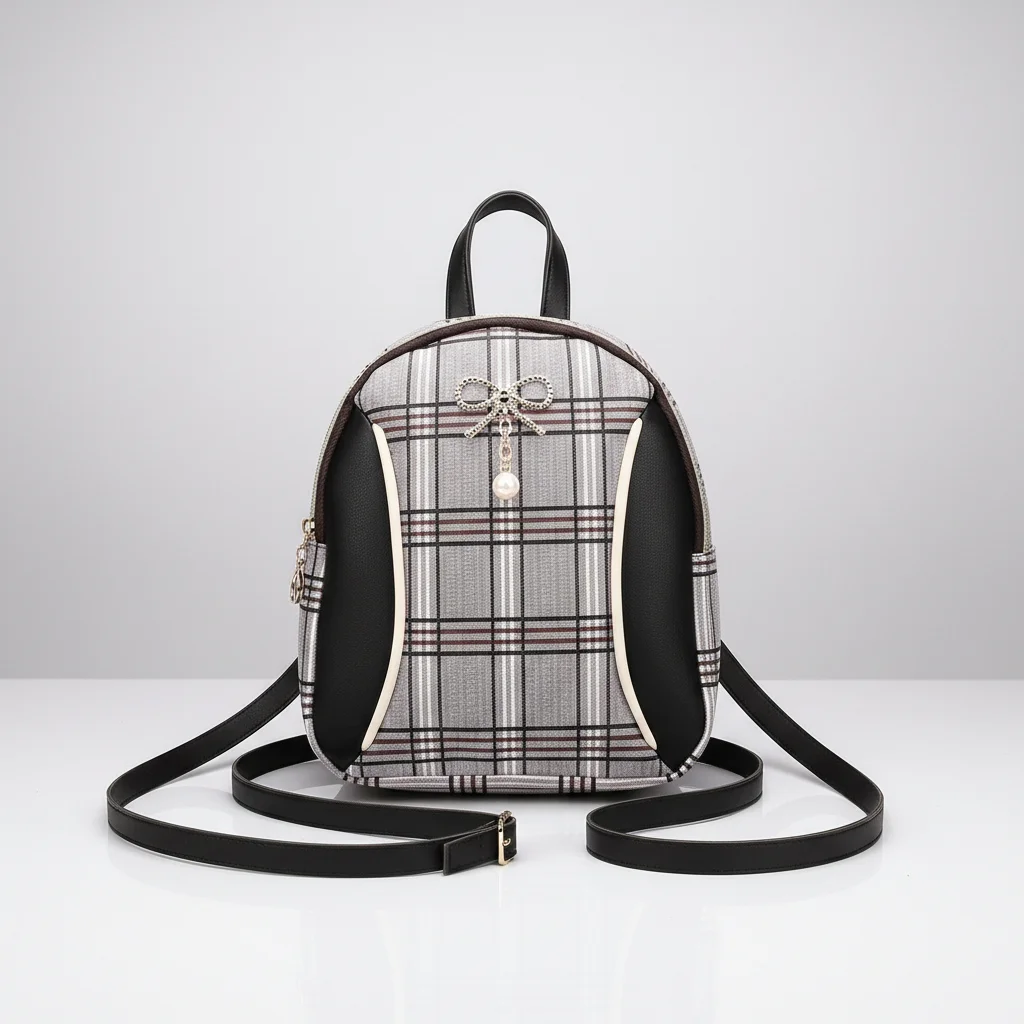 Petit sac à dos femme à carreaux - Vue 6 - petit sac à dos