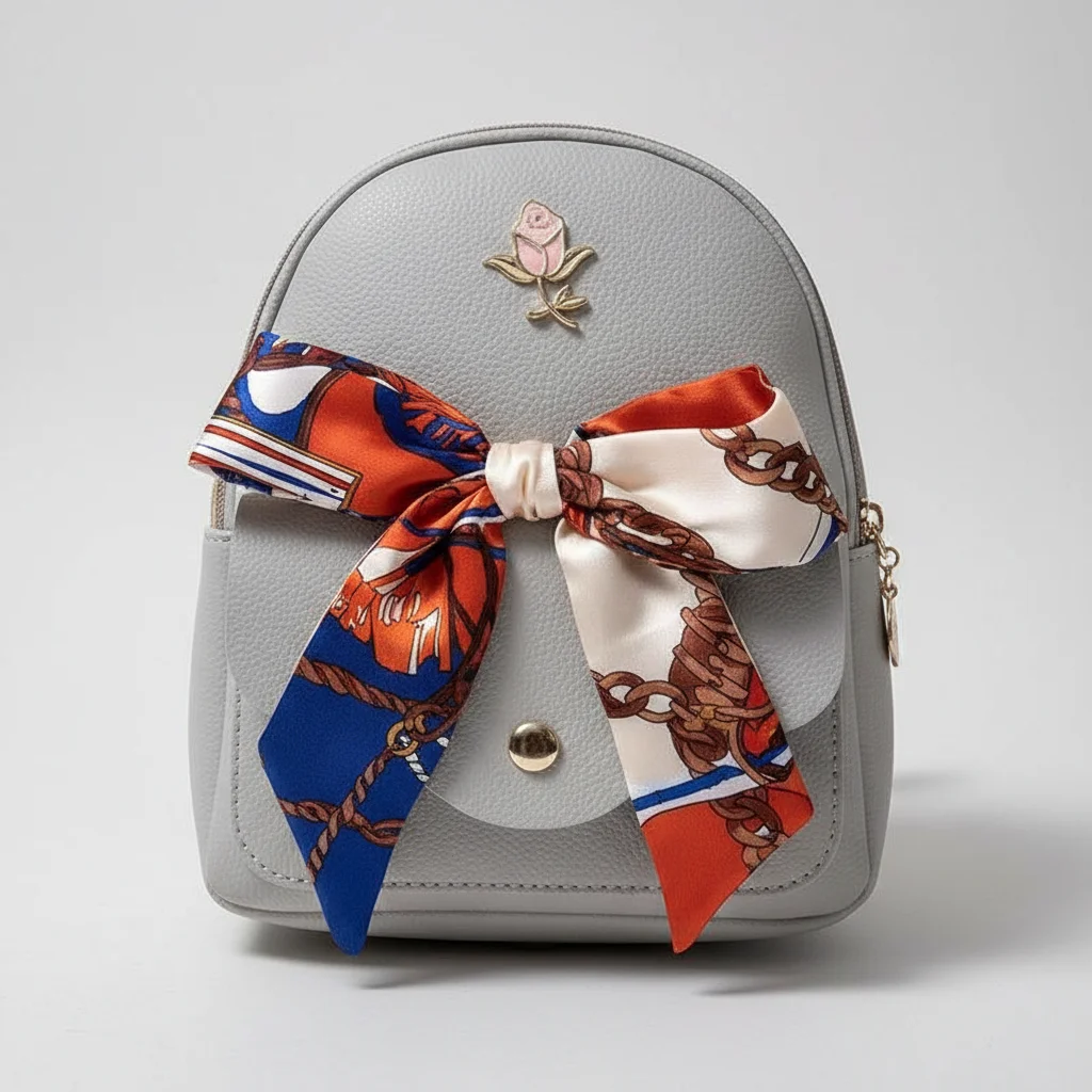 Petit sac à dos femme avec foulard - Vue 4 - petit sac à dos