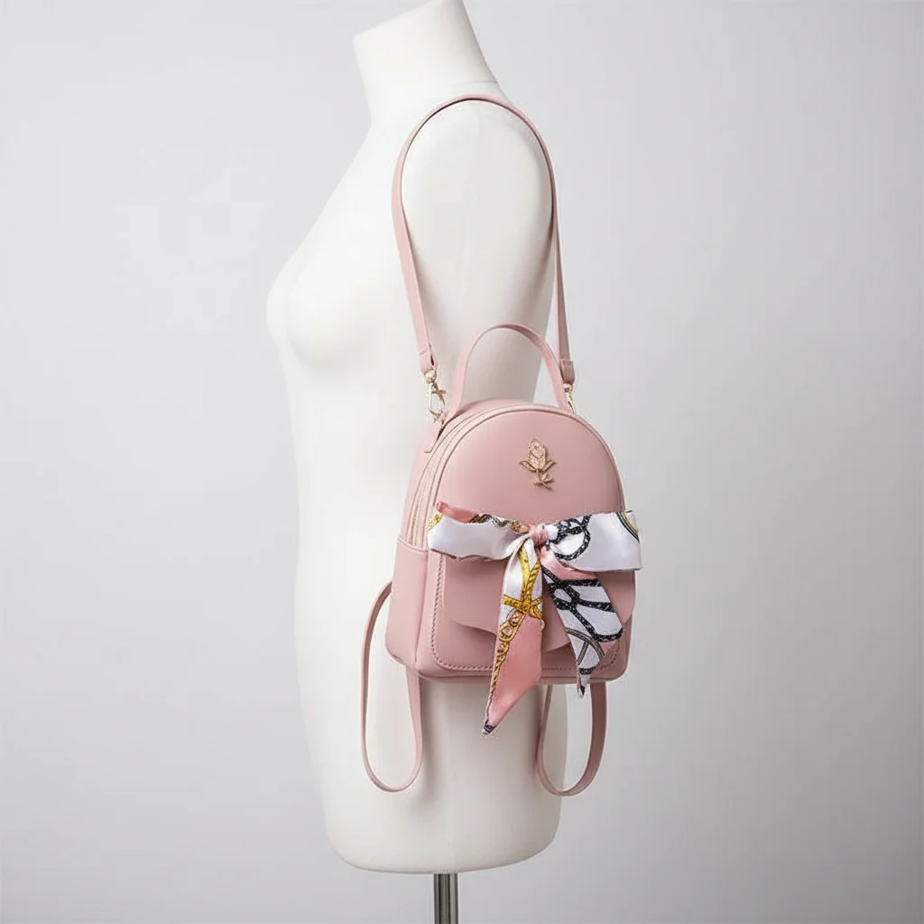 Petit sac à dos femme avec foulard - Vue 5 - petit sac à dos
