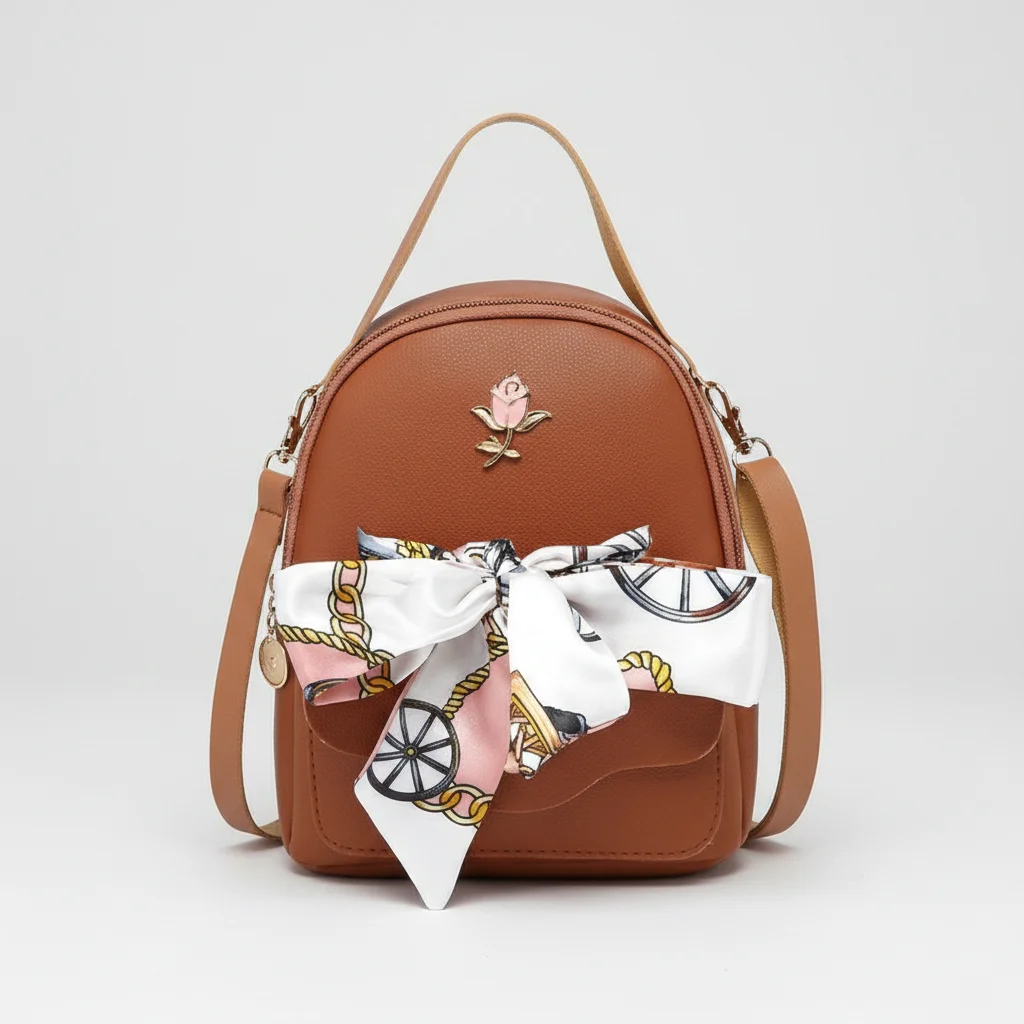 Petit sac à dos femme avec foulard - Vue 8 - petit sac à dos