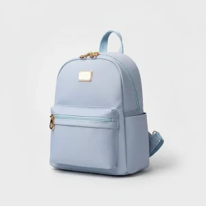 Petit sac à dos femme bleu ciel oxford - Vue 1 - petit sac à dos