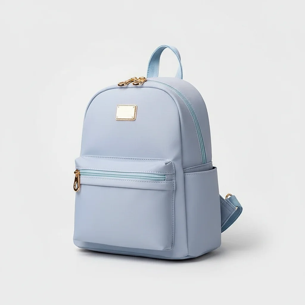 Petit sac à dos femme bleu ciel oxford - Vue 1 - petit sac à dos