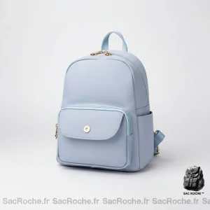 Petit sac à dos femme bleu ciel oxford - Vue 2 - petit sac à dos