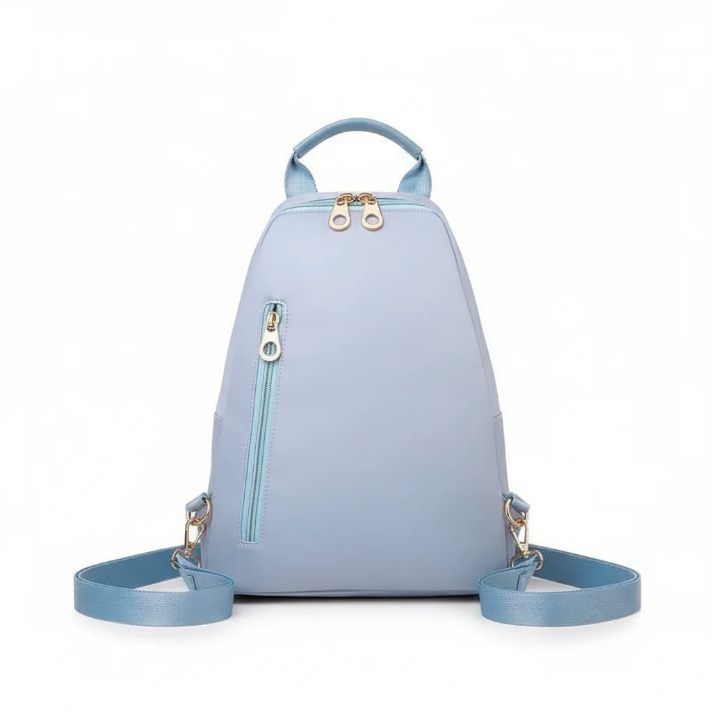 Petit sac à dos femme bleu ciel oxford - Vue 22 - petit sac à dos