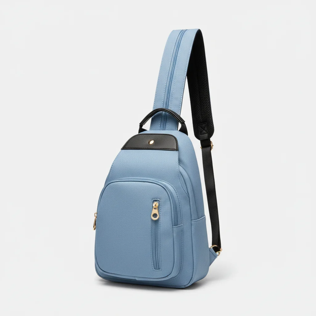 Petit sac à dos femme bleu ciel oxford - Vue 26 - petit sac à dos