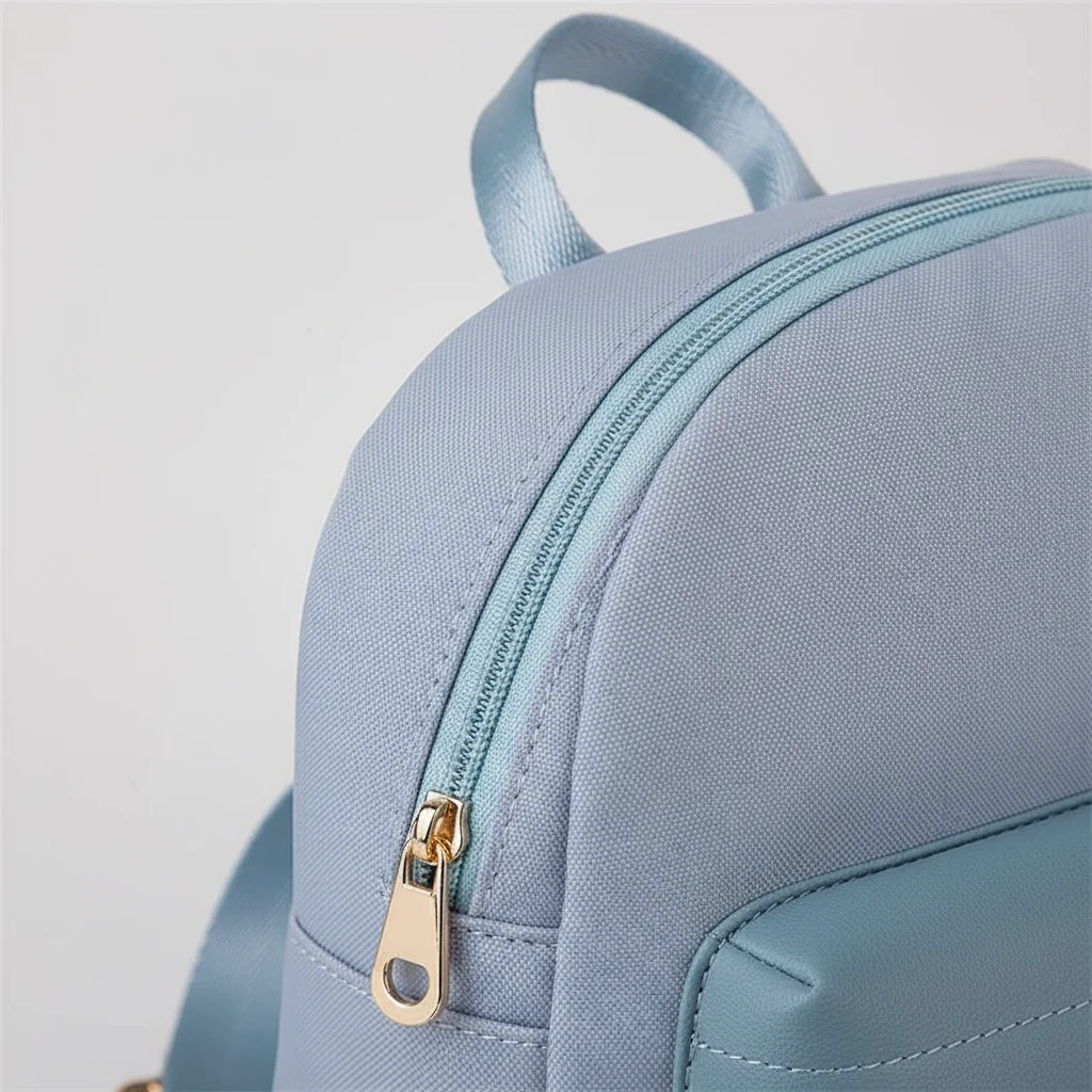 Petit sac à dos femme bleu ciel oxford - Vue 33 - petit sac à dos