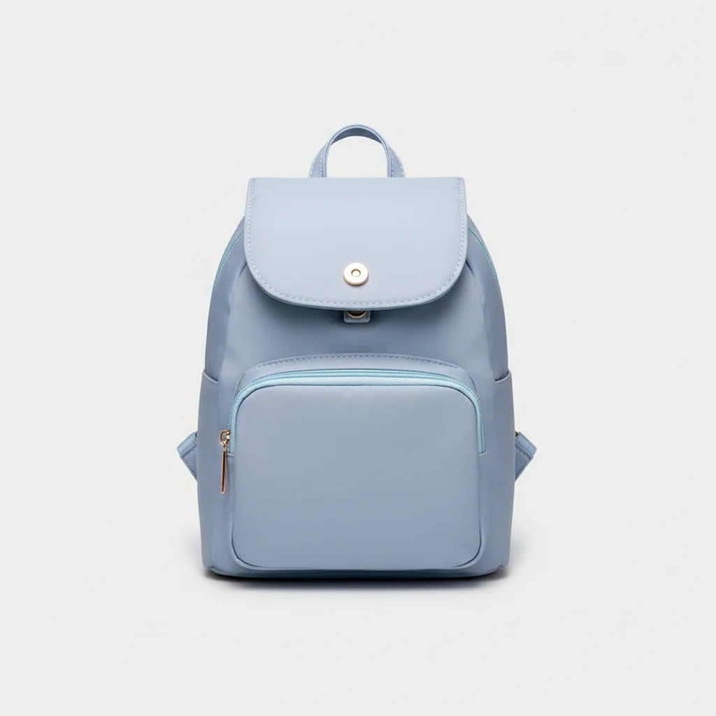Petit sac à dos femme bleu ciel oxford - Vue 9 - petit sac à dos