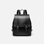Petit sac à dos femme cuir noir élégant - Vue 1 - petit sac à dos