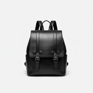Petit sac à dos femme cuir noir élégant - Vue 1 - petit sac à dos