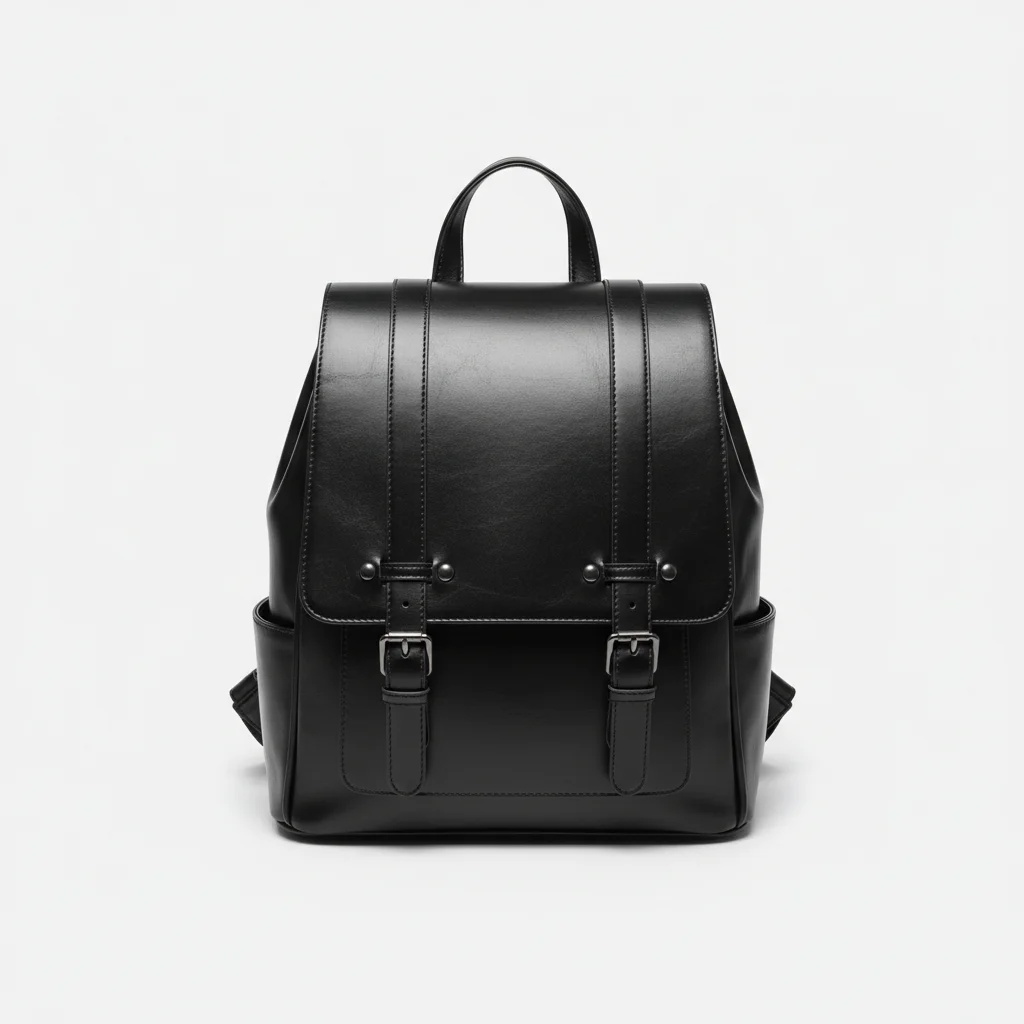 Petit sac à dos femme cuir noir élégant - Vue 4 - petit sac à dos