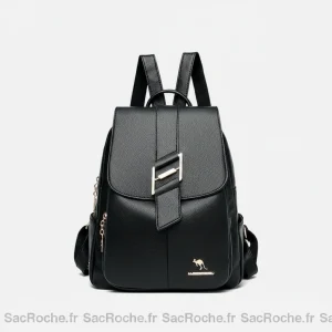 Petit sac à dos femme cuir noir urbain - Vue 1 - petit sac à dos