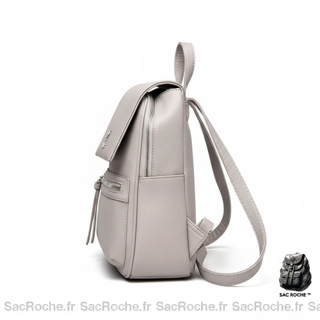 Petit sac à dos femme grainé polyvalent - Vue 2 - petit sac à dos