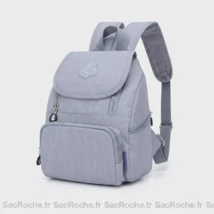 Petit sac à dos femme gris clair polyvalent - Vue 1 - petit sac à dos