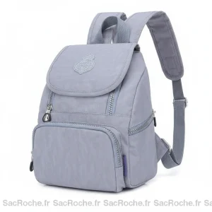 Petit sac à dos femme gris clair polyvalent - Vue 2 - petit sac à dos