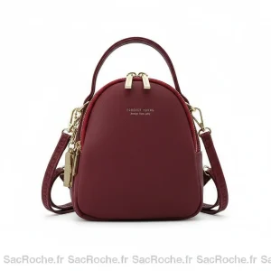 Petit sac à dos femme multi-zip polyvalent - Vue 1 - petit sac à dos