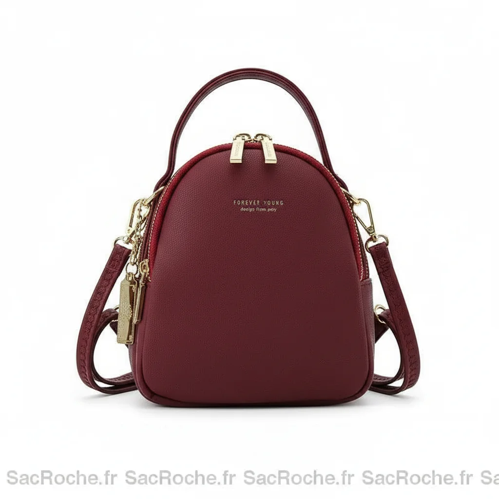 Petit sac à dos femme multi-zip polyvalent - Vue 1 - petit sac à dos