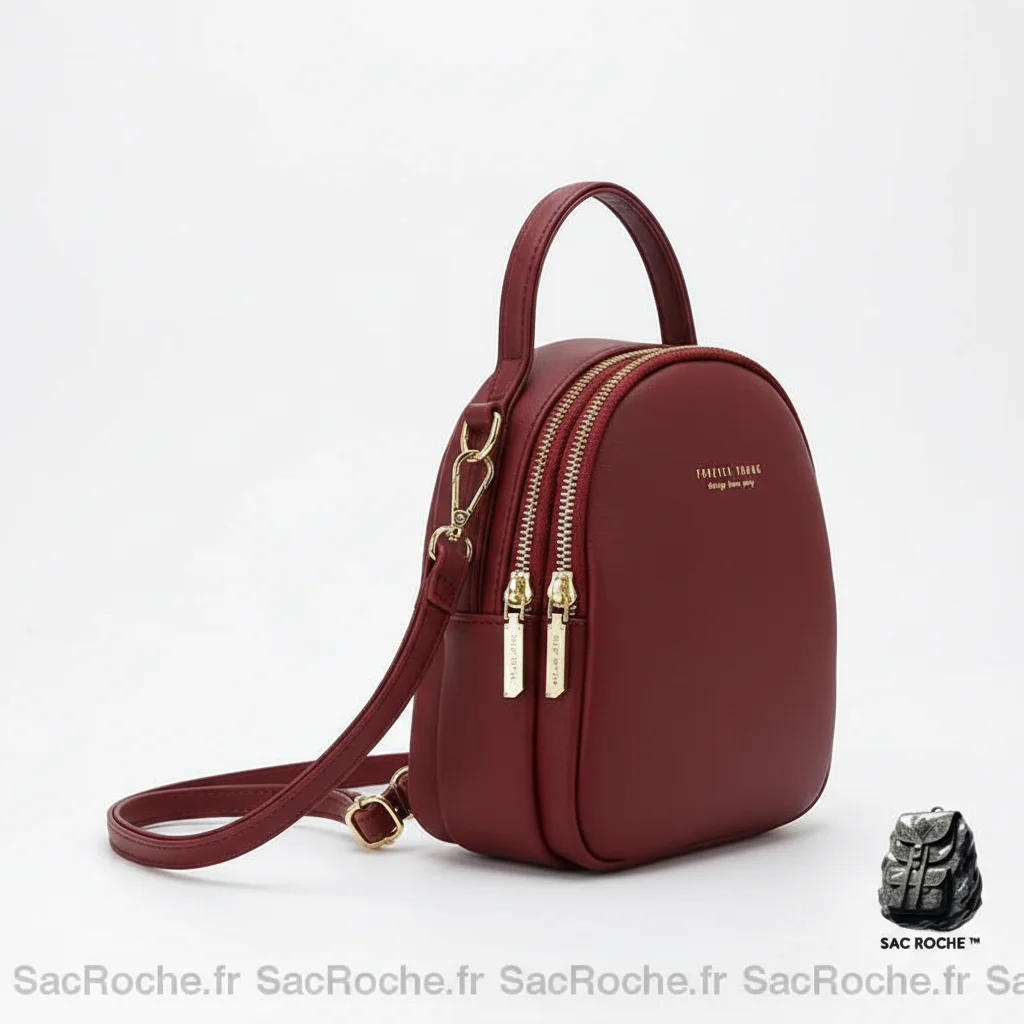 Petit sac à dos femme multi-zip polyvalent - Vue 2 - petit sac à dos