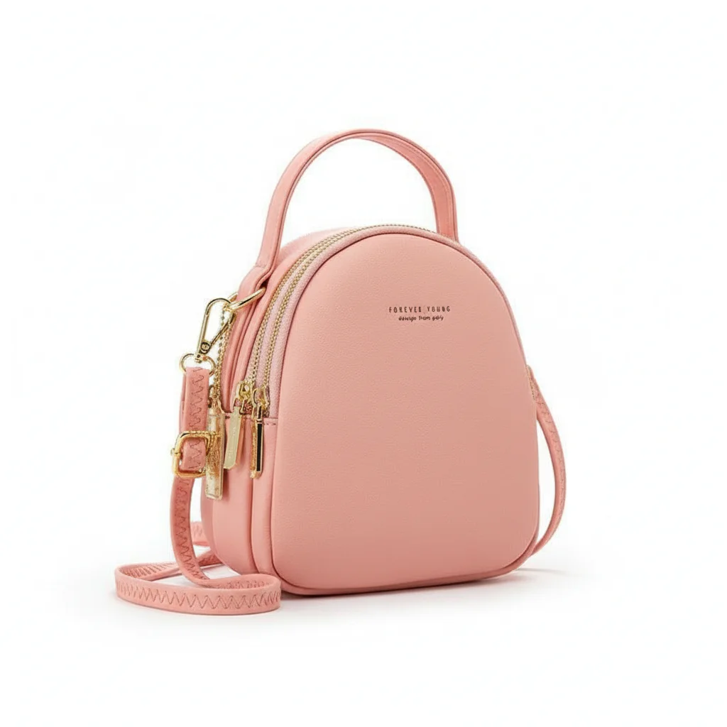 Petit sac à dos femme multi-zip polyvalent - Vue 4 - petit sac à dos