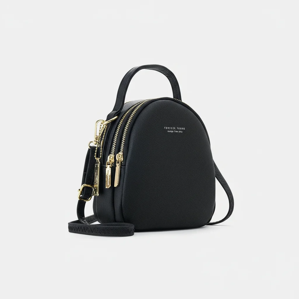 Petit sac à dos femme multi-zip polyvalent - Vue 6 - petit sac à dos