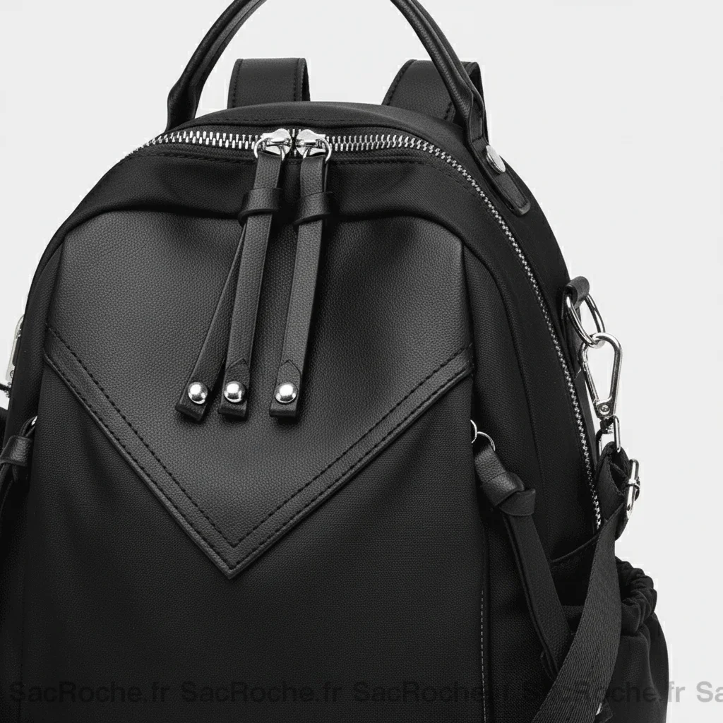 Petit sac à dos femme noir étanche - Vue 4 - petit sac à dos