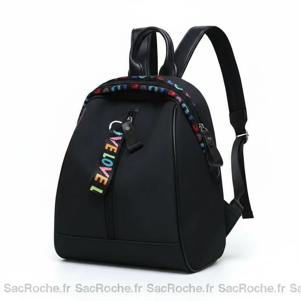 Petit sac à dos femme noir style coréen - Vue 5 - petit sac à dos