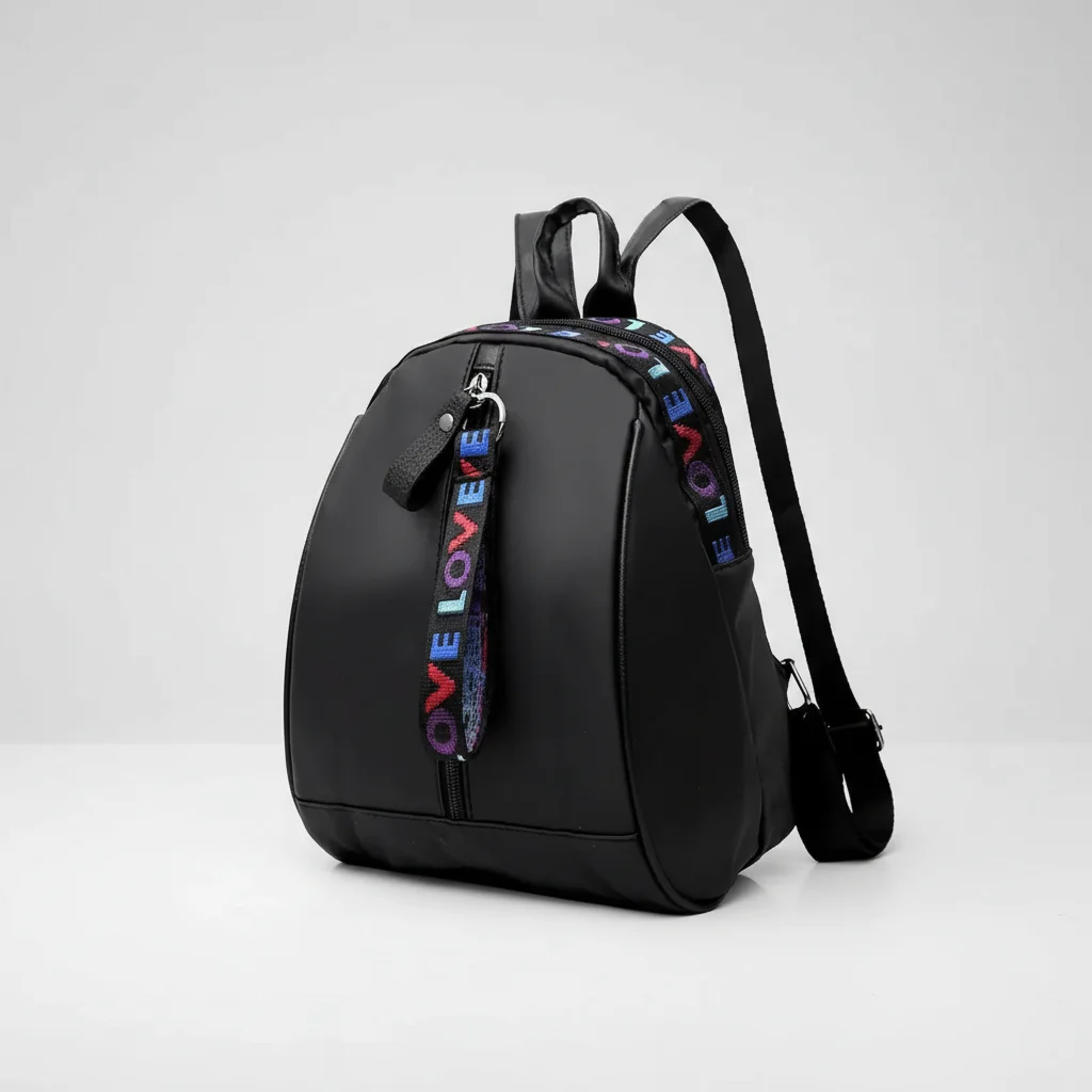 Petit sac à dos femme noir style coréen - Vue 6 - petit sac à dos