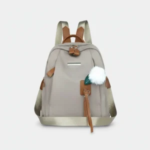 Petit sac à dos femme polyvalent avec pompon - Vue 1 - petit sac à dos