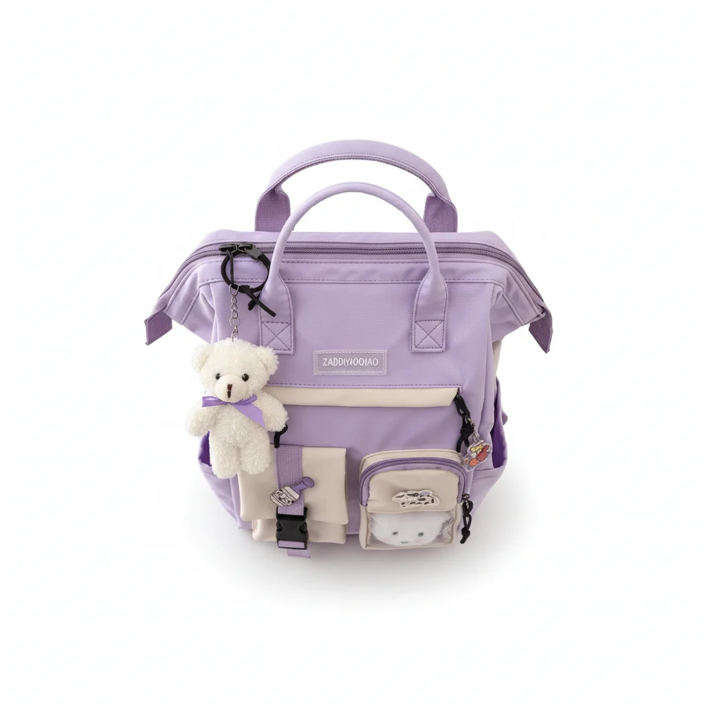Petit sac à dos femme polyvalent en polyester - Vue 3 - petit sac à dos