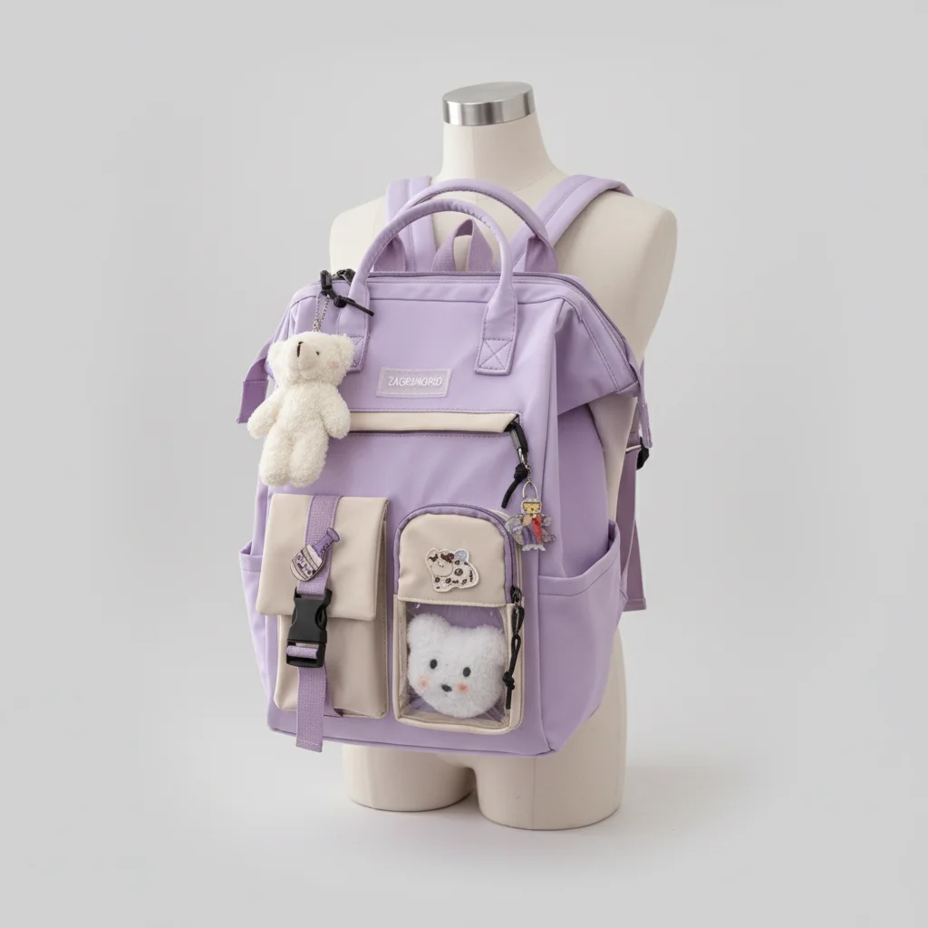 Petit sac à dos femme polyvalent en polyester - Vue 5 - petit sac à dos