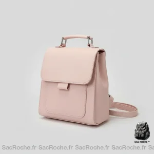 Petit sac à dos femme rose épuré - Vue 1 - petit sac à dos