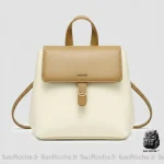 Petit sac à dos femme simili cuir bicolore - Vue 1 - petit sac à dos