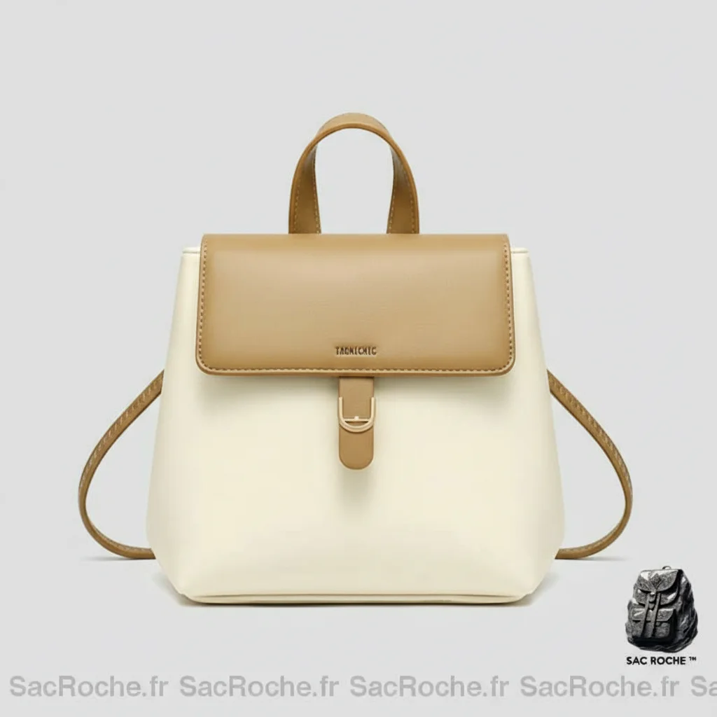 Petit sac à dos femme simili cuir bicolore - Vue 5 - petit sac à dos