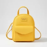 Petit sac à dos femme simili cuir jaune - Vue 1 - petit sac à dos
