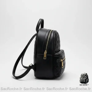 Petit sac à dos femme simili cuir matelassé - Vue 2 - petit sac à dos