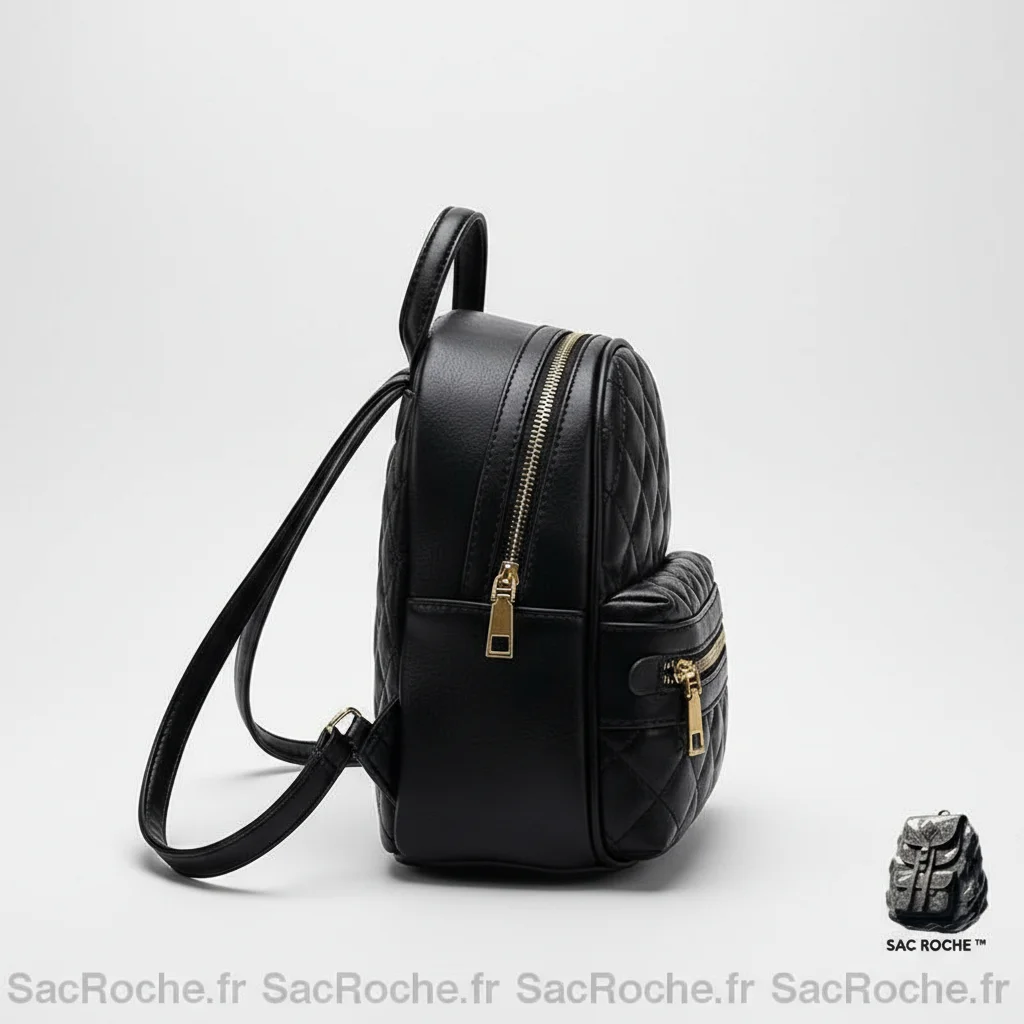 Petit sac à dos femme simili cuir matelassé - Vue 2 - petit sac à dos