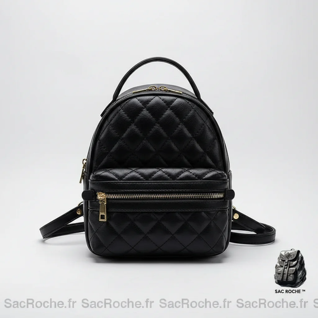 Petit sac à dos femme simili cuir matelassé - Vue 3 - petit sac à dos
