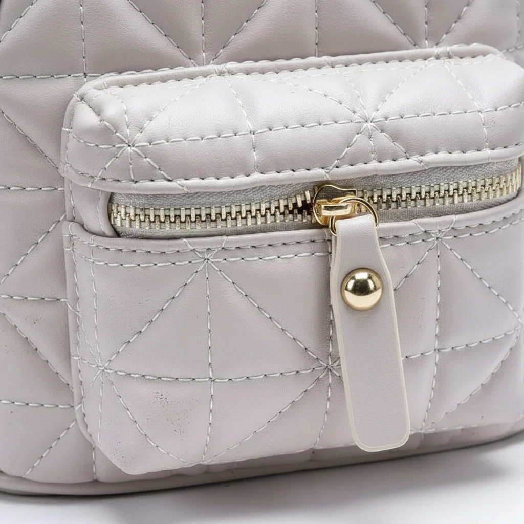 Petit sac à dos femme simili cuir matelassé - Vue 4 - petit sac à dos